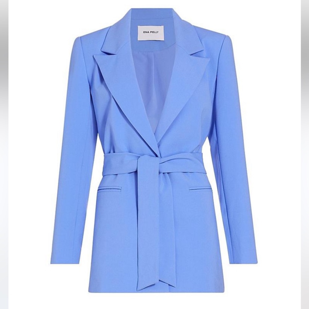New Ena Pelly Hazel Tie Front Belted Blazer